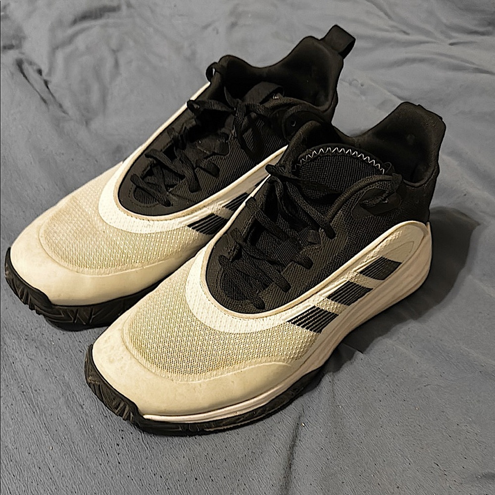 Adidas Black and White Athletic Sneakers